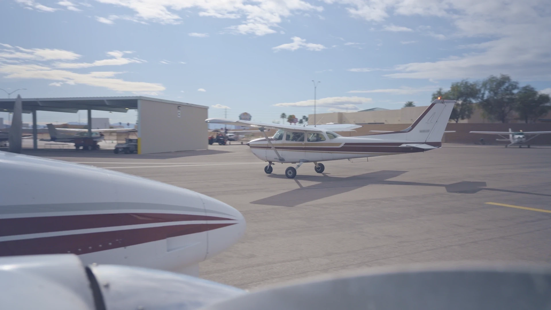 Vegas Aviation aircraft lineup on the ramp