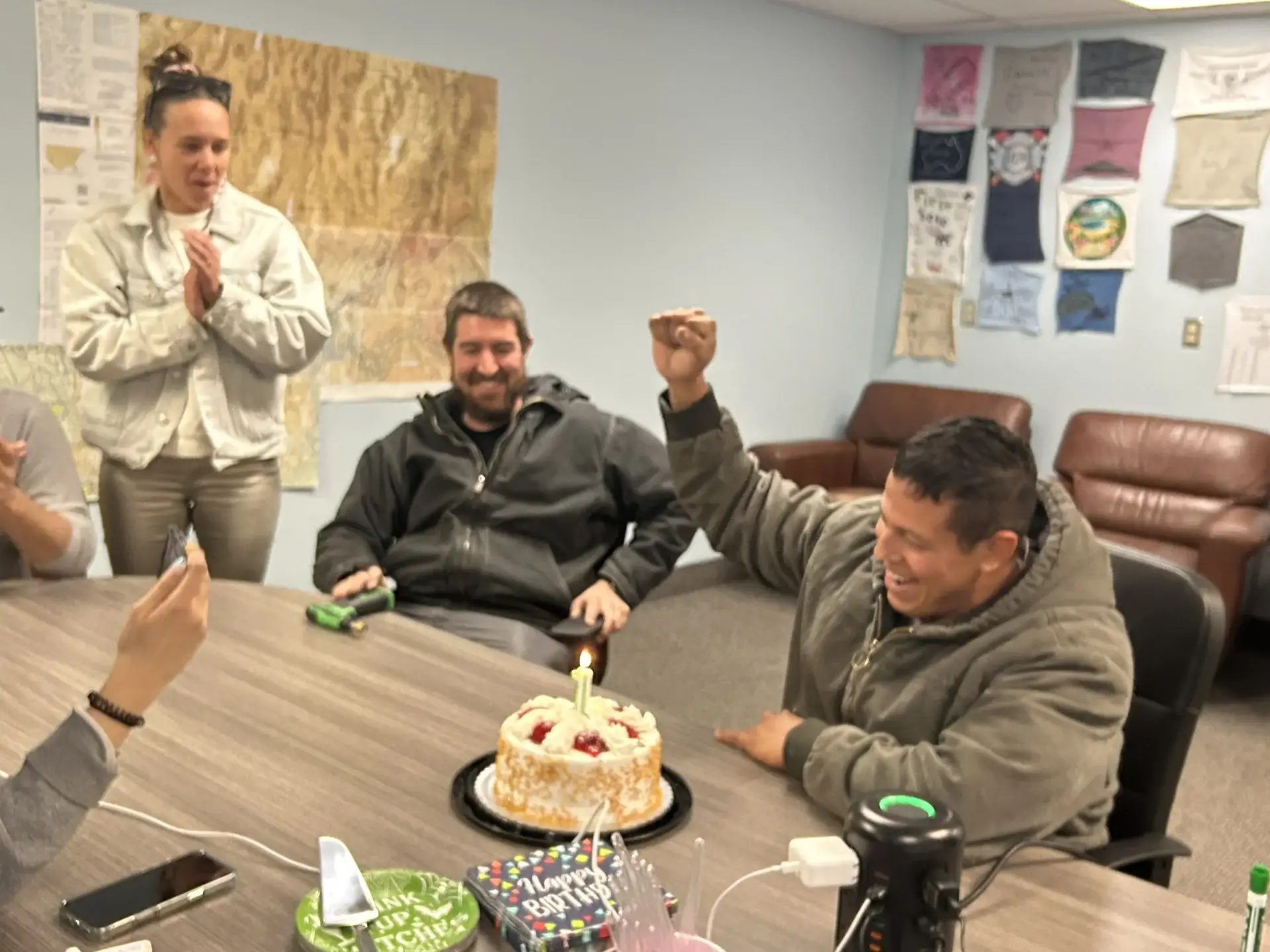 Birthday cake celebration at Vegas Aviation