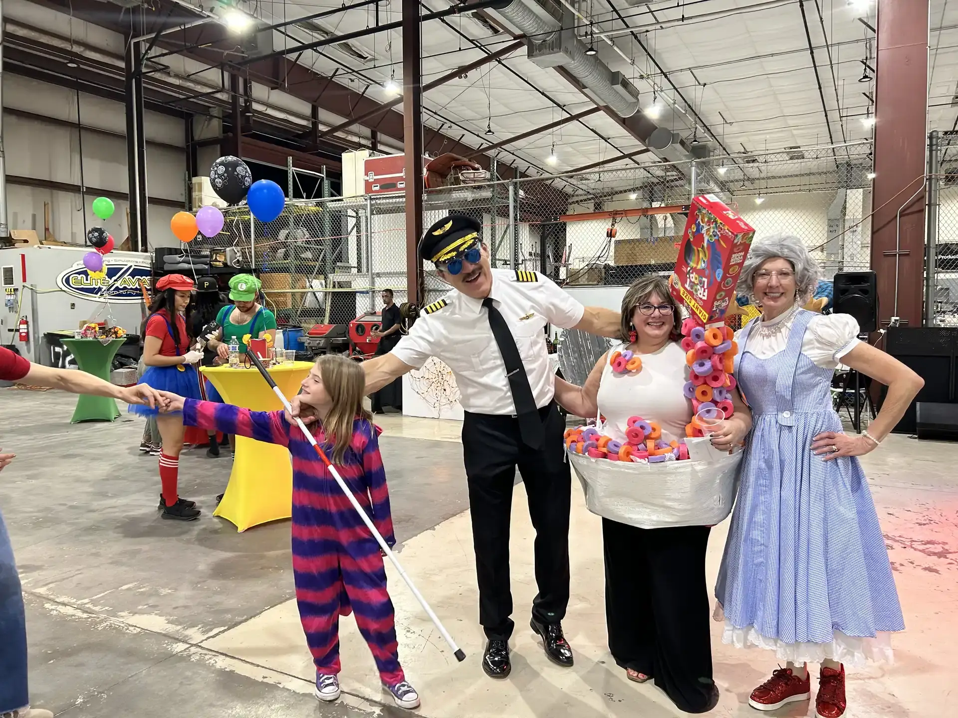 Costumed guests at the Vegas Aviation chili cook-off