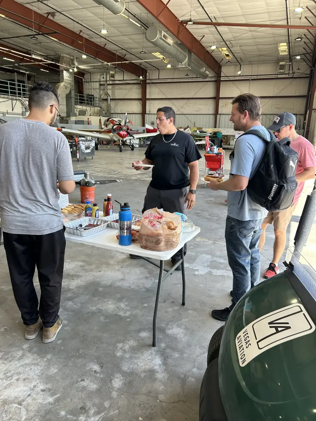 Vegas Aviation team enjoying Frankfurter Friday together