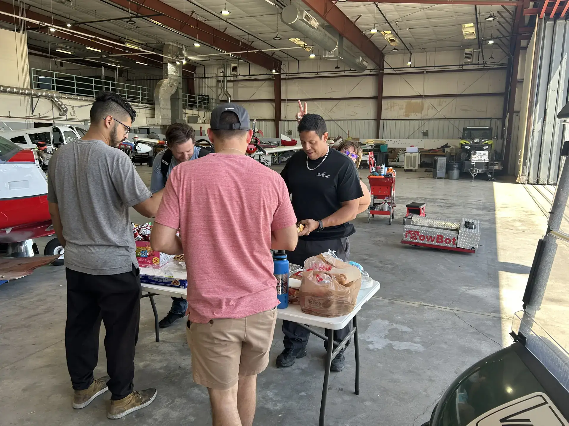 Vegas Aviation community gathered around the table for Frankfurter Friday