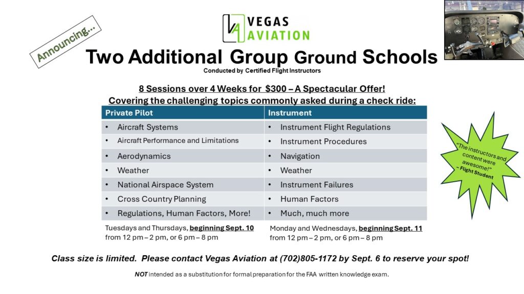 Two Additional Group Ground Schools Promotional Banner